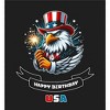 Americana Happy Birthday USA Adult Crew Neck Long Sleeve Tee - 2 of 2
