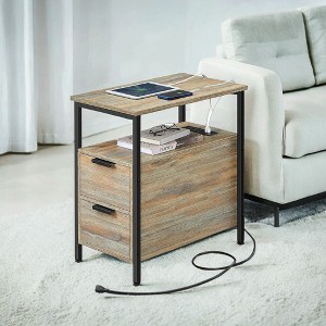 Night Stand Slim Night Stand Narrow Nightstand Narrow Nightstand With Charging Station Side Table With Storage Bedside Table Side Table - 1 of 4