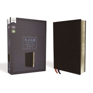 Nasb, Thinline Bible, Bonded Leather, Black, Red Letter Edition, 1995 Text, Comfort Print - by  Zondervan (Leather Bound) - 1 of 1