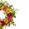 Northlight Chrysanthemum, Berries and Daisy Floral Spring Wreath - 23" - Red and Yellow - image 4 of 4