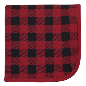 Touched by Nature Baby Organic Cotton Swaddle, Receiving and Multi-purpose Blanket, Buffalo Plaid, One Size - 1 of 1