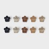 Hair Essentials Mini Flower Hair Claw Clips - 10-Piece Set, Small and Lightweight, Neutral Colors for Everyday Styling - 10pcs - 2 of 4