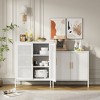 VYNXARIA White Metal Storage Cabinet with 2 Doors and Adjustable Shelves - 4 of 4