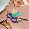 Unique Bargains Colorful Feather Sequins Half Face Party Mask 1 Pc - 4 of 4