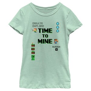 Girl's Minecraft Small Steve and Alex T-Shirt - 1 of 4