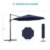 Sonkuki 11FT Offset Outdoor Patio Aluminum Cantilever Umbrella with Infinite Canopy Angle Adjustment - 3 of 4