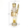 LuxenHome Lighted Silver and Gold Nutcracker Soldier with Scepter, Christmas Decoration - 4 of 4