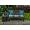 Casual Cushion Stripe Sunbrella Fabric 1-Piece Indoor/Outdoor Wicker Bench Cushion, 43.5"W x 19.5"L - 2 of 4