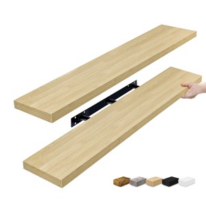 Sorbus 2 Pack 47 x 9.25 Inch Wall Mounted Floating Shelves - Stylish and Functional Storage - 1 of 4