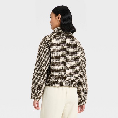 Women's Textured Houndstooth Jacket - A New Day