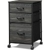 Filing Cabinet Mobile Rolling Printer Stand with 3 Drawers, Fabric Vertical File Cabinet for Home Office, Fits A4 or Letter Size - 2 of 4