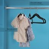 Elama Home 50 Piece Kids Non-Slip Velvet Cloths Hangers with Notched Shoulders - 4 of 4