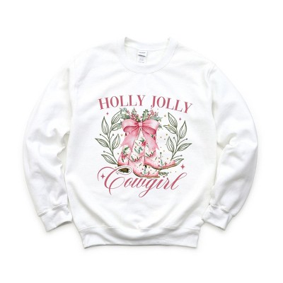 Simply Sage Market Women's Graphic Sweatshirt Holly Jolly Cowgirl Coquette