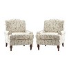 Set of 2 Dani comfy Livingroom Armchair with Solid Wood Legs  | KARAT HOME - 2 of 4