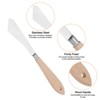 Unique Bargains Stainless Steel Wood Handle Flexible Polished Painting Mixing Knife 4 Pcs - 4 of 4