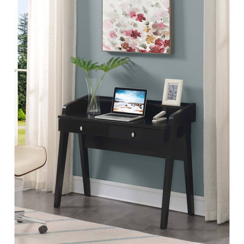 Newport Deluxe 2 Drawer Desk with Shelf - Breighton Home, 2 of 7