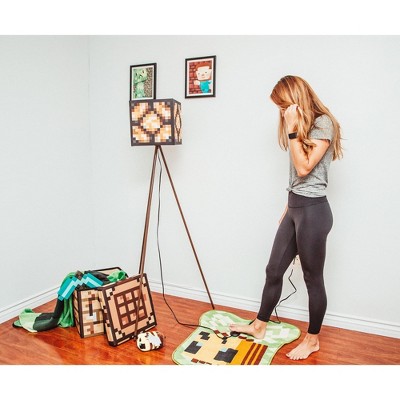 Whimsical Glowstone Block Tripod Floor Lamp for Kids, 62"