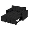 TiranisuBest Grey 3-in-1 Sectional Sofa Bed with Pull-Out Function, Adjustable Backrest, and Side Pocket, Ideal for Compact Spaces - 2 of 4