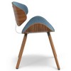 Avondale Dining Chair Denim Blue: Mid-Century Modern, Padded Bentwood - WyndenHall - image 3 of 4