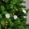 Northlight 5' White Glitter Dusted Wooden Snowflake Christmas Garland - 2 of 3
