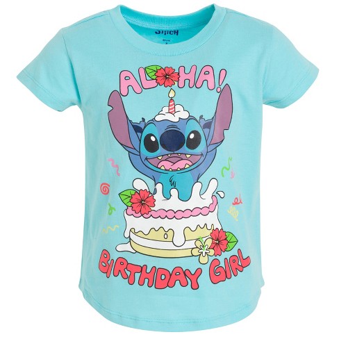 Disney Lilo & Stitch Little Girls 3 Pack T-Shirts Gray / Blue 4