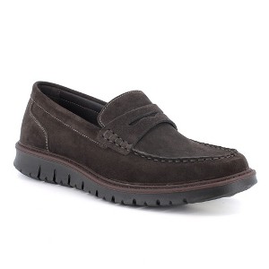 Mateo Made in Italy Men’s Suede Penny Loafers by Alpine Swiss - 1 of 4