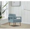 Mid-Century Armchair , Accent Chair with Chenille Armrest - 2 of 4