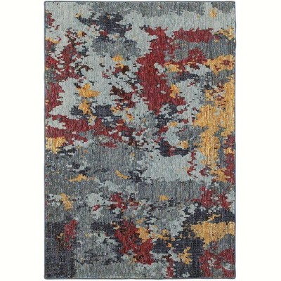 Oriental Weavers Evolution 8036C Blue/ Red Indoor Area Rug - 1'10" x 3'2"