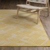 Captiv8e Designs Hilo Geometric Crosshatch Yellow/Ivory Indoor/Outdoor Rug - 4 of 4