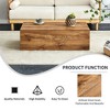 GDFStudio Sera Modern Wooden Rectangle Coffee Table - 4 of 4
