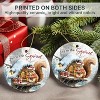 Lomsoe Squirrel Christmas Ornament Christmas Tree Ornament Christmas Gifts Ceramic Hanging Ornament Christmas Decor Funny Squirrel Lovers Gift - 2 of 4