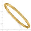Black Bow Jewelry 4.5mm 14k Yellow Gold Fancy Swirl Hinged Bangle Bracelet , 8 Inch - 4 of 4