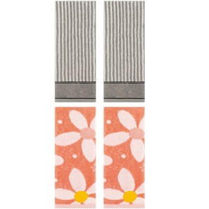 REGALWOVEN 4 Pcs Bathroom Pure Cotton Soft Absorbent Hand Towels 13 x 29 Inch - 1 of 4