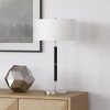 Hudson and Canal 25" Tall 2-Light Table Lamp with Fabric Shade - 3 of 4