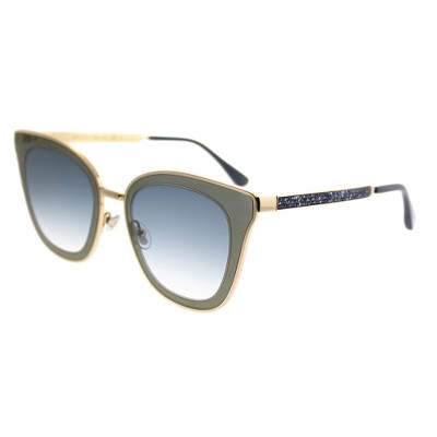 Jimmy Choo Lory/S KY2 Womens Cat-Eye Sunglasses Blue Gold 49mm