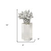 HomeRoots 10" White Metal Tabletop Sculpture - 3 of 4