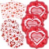 Hachikiko Happy Valentine' s Day Party Supplies, Red White Heart Love Paper Dinner Dessert Plates and Napkins Set Red Heart Disposable Tableware - 2 of 4