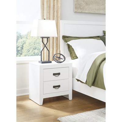 Signature Design by Ashley Binterglen 2 Drawer Nightstand, White