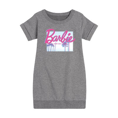 - Barbie - Sunny Days Ahead Graphic Short Sleeve Fleece Dress