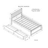 RISOKEYS Twin Size Bed Frames with Headboard,Platform Bed Frame with 2 Drawers and 10 Strong Wooden Slats,Wooden Bed Frame,for Girls,Boys and Teens - 3 of 4