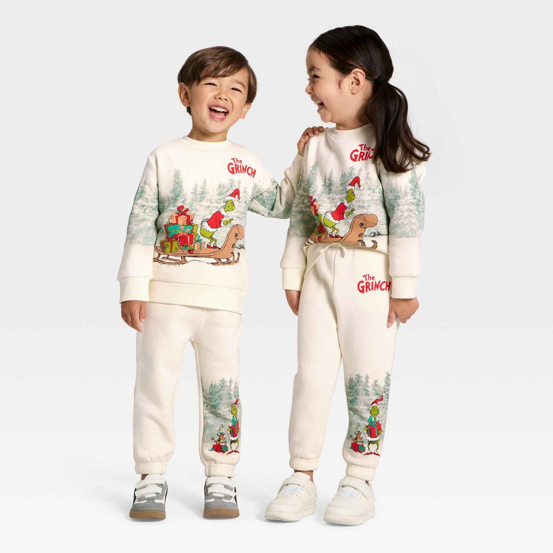 Toddler' The Grinch Fleece Sweatshirt - Cream