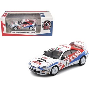 Toyota Celica GT-Four #21 "Rallye Sanremo - Rallye d'Italia" (1996) with Extra Wheels 1/64 Diecast Model Car by BM Creations - 1 of 4