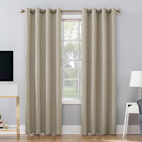 Maritza Damask Jacquard 100 Blackout Grommet Top Curtain Panel