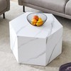 NicBex Hexagon Coffee Table with Texture Pattern,Side Center Table for Living Room,Bedroom - 2 of 4