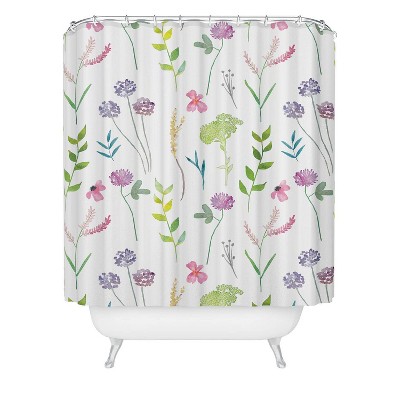 Emanuela Carratoni New Floral Romance Shower Curtain - Deny Designs