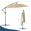 MOEPISY 10ft Offset Patio Umbrella with 360° Rotation - Heavy Duty Cantilever, Sand Dune - 4 of 4