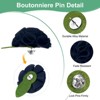 Unique Bargains Handmade Flower Brooch Boutonnieres Button Pins for Men Suits 24 Pcs - 2 of 4
