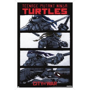 Trends International Nickelodeon Teenage Mutant Ninja Turtles - IDW Grid Framed Wall Poster Prints - 1 of 4