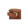 HomeStock Oak Nightstand 28x23x17 with Three Spacious Drawers, Contemporary Bedside Table for Bedroom Storage and Modern Decor - 4 of 4