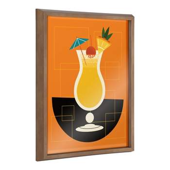 16" x 20" Blake Pina Colada Framed Printed Art by Amber Leaders Designs Gold - Kate & Laurel All Things Decor